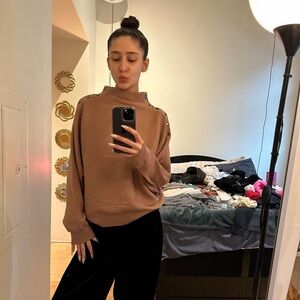 Faith and Joy Brown Cowl Neck Sweater